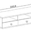 Szafka RTV 160 z lamelami Cali C-6 komoda pod tv - obrazek 5