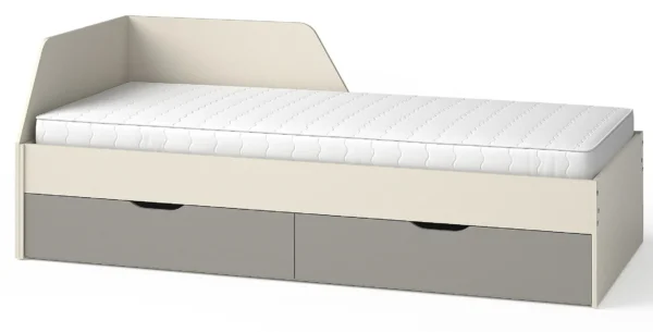 Łóżko Melo ME9, łożko 90x200, szuflady, cashmere, avocado, antracyt