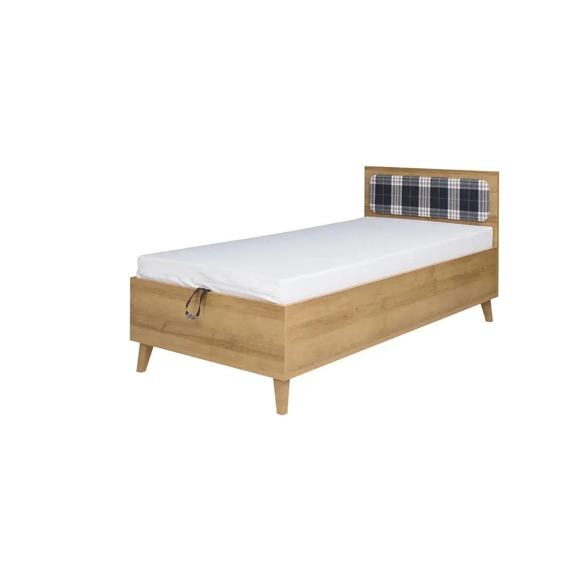 Łóżko Memone M- 04 - łóżko ze stelażem i pojemnikiem 90x200, zagłówek
