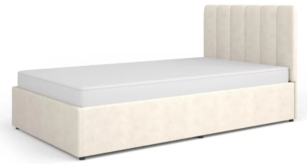 łóżko Mossa 120x200, cloud 03, tapicerowany zagłówek, nowoczesne łóżko