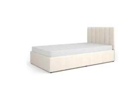 łóżko Mossa 120x200, cloud 03, tapicerowany zagłówek, nowoczesne łóżko