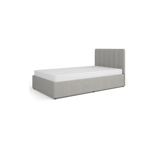 Łóżko 120x200 z pojemnikiem MOSSA MO12 tapicerowane szare