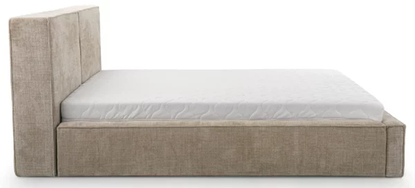 Łóżko 160x200 Genua tapicerowane w tkaninie, łóżko z pojemnikiem oraz podnośnikiem gazowym