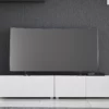 Szafka RTV Redlook 200 - nowoczesny stolik pod telewizor do salonu. Komoda pod TV 100 z ryflowanymi frontami. Ponadczasowa kolekcja mebli.