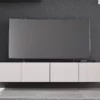 Szafka RTV Redlook 200 - nowoczesny stolik pod telewizor do salonu. Komoda pod TV 100 z ryflowanymi frontami. Ponadczasowa kolekcja mebli.
