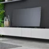 Szafka RTV Redlook 200 - nowoczesny stolik pod telewizor do salonu. Komoda pod TV 100 z ryflowanymi frontami. Ponadczasowa kolekcja mebli.