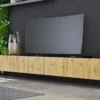 Szafka RTV Redlook 200 - nowoczesny stolik pod telewizor do salonu. Komoda pod TV 100 z ryflowanymi frontami. Ponadczasowa kolekcja mebli.