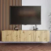 Szafka RTV Redlook 150 - nowoczesny stolik pod telewizor do salonu. Komoda pod TV 100 z ryflowanymi frontami. Ponadczasowa kolekcja mebli.