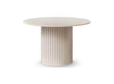 Okrągły stół nowoczesny design kaszmir do salonu ZANTE ZA8 - nowoczesny stół w kolorze cashmere lub czarny, zaoblone listwy.