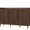 Komoda Remo R2 - nowoczesny komoda 150 z półkami kolorze kaszmir lub orzech. Kolekcja mebli do salonu z ryflowanymi frontami.
