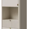Regał Sophie SP4 - nowoczesny regał 60 w kolorze kaszmir z dodatkiem kolory orzech lub szary. Kolekcja na wysokich nóżkach do salonu czy biura.