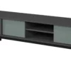 Nowoczesna szafka RTV wysokie nóżki Milano M9 - designerski stolik po TV do salonu w modnej kolorystyce aloes, kaszmir, antracyt.
