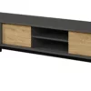 Nowoczesna szafka RTV wysokie nóżki Milano M9 - designerski stolik po TV do salonu w modnej kolorystyce aloes, kaszmir, antracyt.