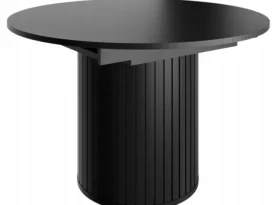 Okrągły stół nowoczesny design kaszmir do salonu ZANTE ZA9 z funkcją rozkładania - nowoczesny stół w kolorze cashmere lub czarny.