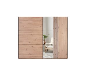 Szafa przesuwna lamele lustro dąb artisan SINTRA 250