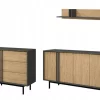 Opis Zestaw mebli do salonu 2 x komoda półka antracyt kaszmir meble pokojowe MILANO ZS3 antracyt+kaszmir