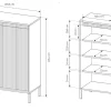 Komoda Senso 3D - wysoka komoda z ryflowanymi frontami na wysokich nóżkach. Modna komoda w kolorze cashmere odmieni każde wnętrze.