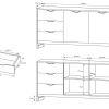 Komoda 160 z Szufladami szafką w stylu loft do salonu CARLOS D