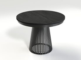 Okrągły stół nowoczesny design kaszmir do salonu Palmas - nowoczesny stół w kolorze cashmere lub czarny. Nowoczesny stół do jadalni.