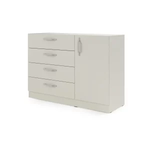 Nowoczesna Komoda 120 cm z szufladami MERIDA MRk-2 kaszmir metalowy uchwyt