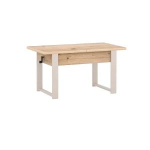 Ława rozkładana 120-157 regulowana wysokość nogi kaszmir blat dąb artisan Vario
