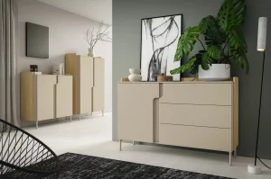 Zestaw do salonu dąb beż komoda szafka ALICE AL379
