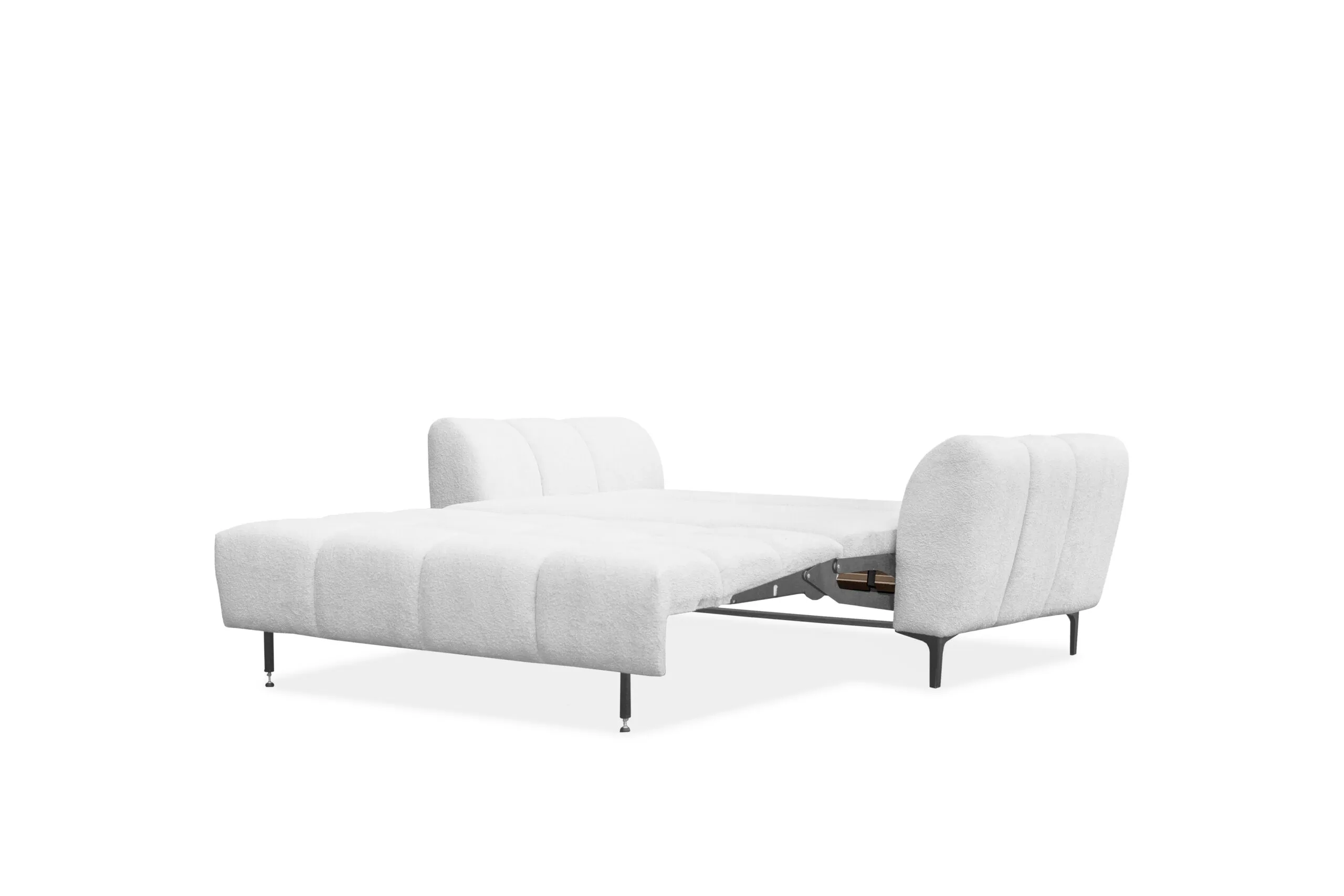 Kanapa z funkcja spania rozkładana Nordic. Wygodna sofa do salonu z opcją rozkładania, nowoczesna kanapa wielofunkcyjna do pokoju dziennego.