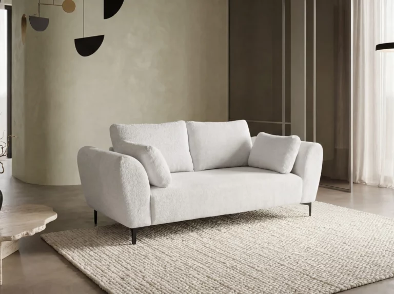 Kanapa z funkcja spania rozkładana Velia. Wygodna sofa do salonu z opcją rozkładania, nowoczesna kanapa wielofunkcyjna do pokoju dziennego.